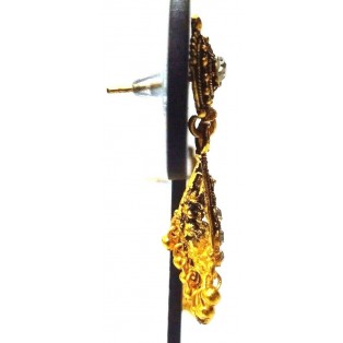 Golden Oxidized Earrings Jhumka Jhumki Ethnic Imitation Jewelry Drop Dangle EA90